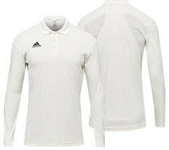 adidas Howzat Long Sleeved Cricket Polo Shirt - Snr