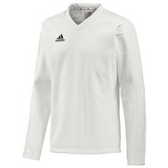 adidas Elite Long Sleeve Cricket Playing Sweater - Snr 