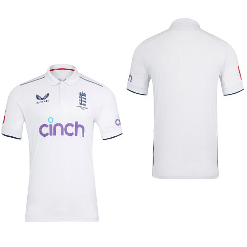 2023 England Castore Ashes Test Cricket Shirt -Snr