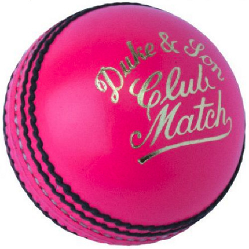 Dukes Club Match Cricket Ball - Pink