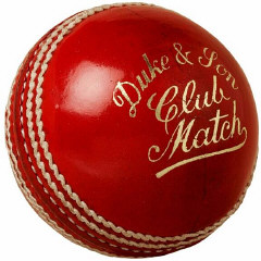 Dukes Club Match Cricket Ball - Red