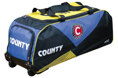 Hunts County Neo Wheelie Cricket Bag 2023 - Blue/Yellow/Black