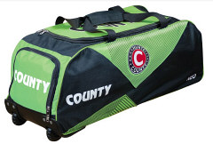 Hunts County Neo Wheelie Cricket Bag 2023 - Green/Black