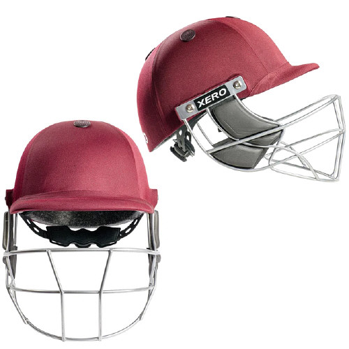 Hunts County Xero Cricket Helmet Maroon - Jnr