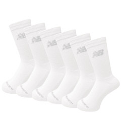 New Balance White Crew Sock - 6 Pack