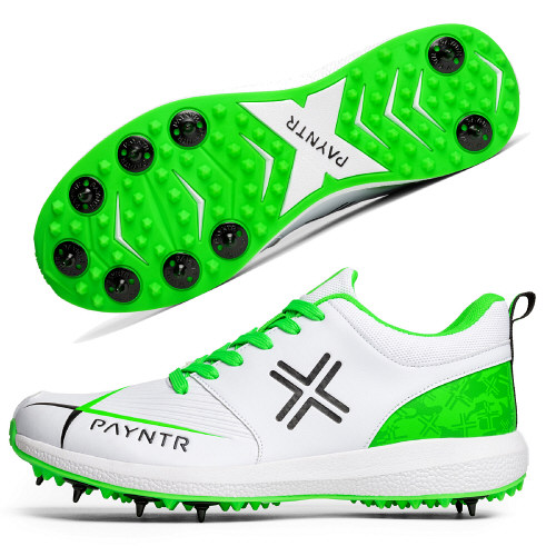 Payntr V Spikes Cricket Shoes Green/White Snr 2023
