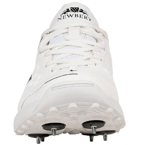 Newbery 360 Spike Cricket Shoes White/White 2025 Snr front