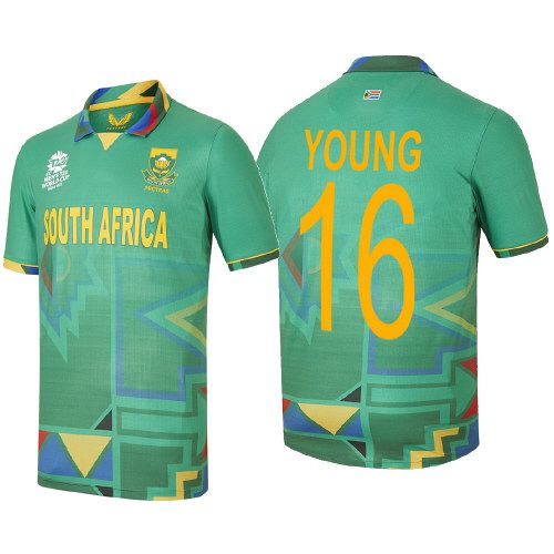 2021 South Africa Castore T20 World Cup PERSONALISED Cricket Shirt