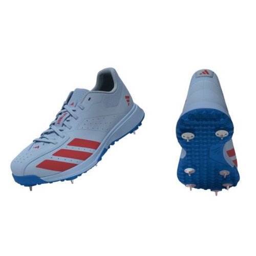 adidas Howzat Spike Crystal/Sky Cricket Shoes 2026