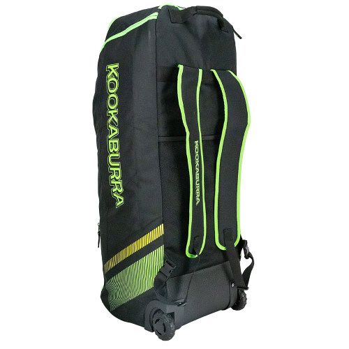 Kookaburra WD2000 Wheelie Duffle Cricket Kit Bag 2026 Black/Neon Green