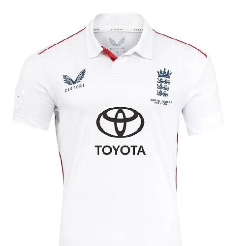 2025 England Castore Ashes Test Cricket Shirt Jnr