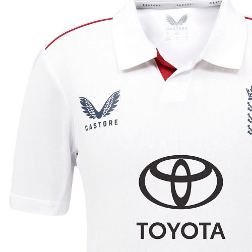 2025 England Castore Personalised Test Cricket Shirt Jnr