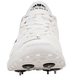 Newbery 360 Spike Cricket Shoes White/White 2025 Snr front