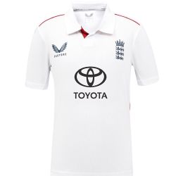 2026 England Castore Test Cricket Shirt Jnr front